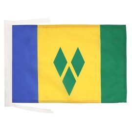 Saint Vincent Flag 18'' x 12'' cords - Vicentian SMALL flags 30 x 45cm - Banner 18x12 in - AZ FLAG