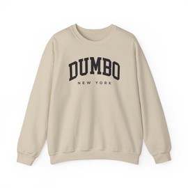 CUSTOMI Dumbo New York Adult Unisex Crewneck Sweatshirt, Sand, L
