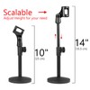 Geekria for Creators Telescoping Tabletop Microphone Stand Compatible with Blue