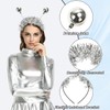 Sprinlot Alien Headband Carnival, Silver Alien Sensor, Headband Silver with