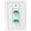 RiteAV - 2 Port LC Fiber 10GB Duplex Wall Plate