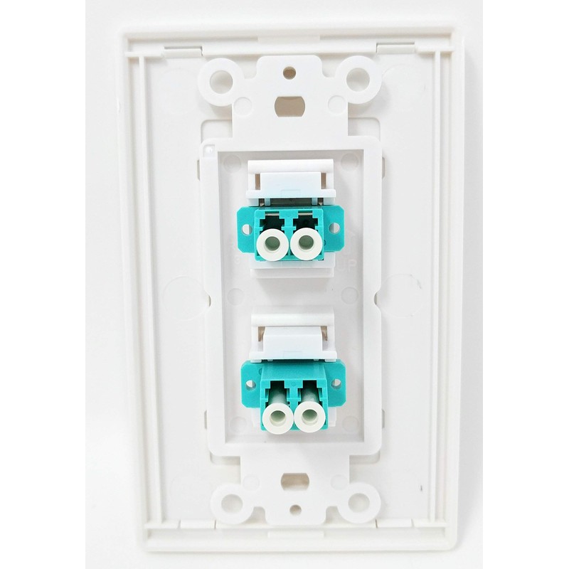 RiteAV - 2 Port LC Fiber 10GB Duplex Wall Plate