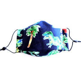 Dinosaur Prints 3D Dimensional Origami Children Size Face Mask for Kids - READY TO SHIP