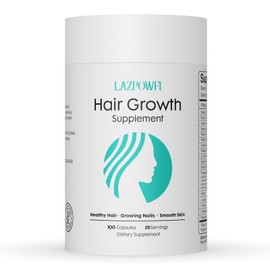 LAZPOWFI Hair Growth Vitamins, Biotin 10000mcg, Vitamin A, B3, C, D, E, Calcium, Hair Growth Supplement, Supports Hair & Nails Natural Growth for Stronger - 119