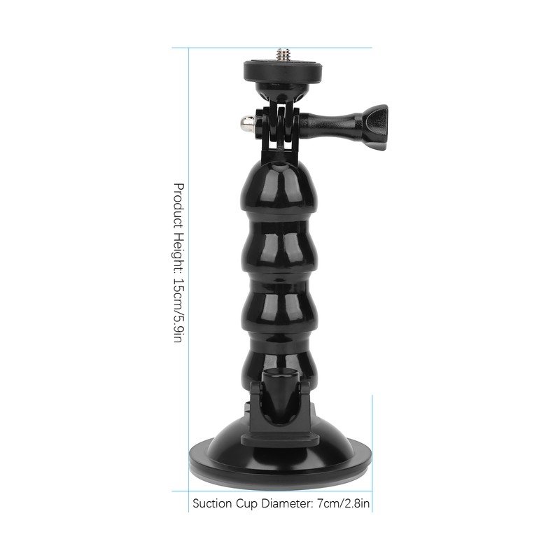 Motion Camera Goose Neck Suction Cup Adapter Expansion Bracket for