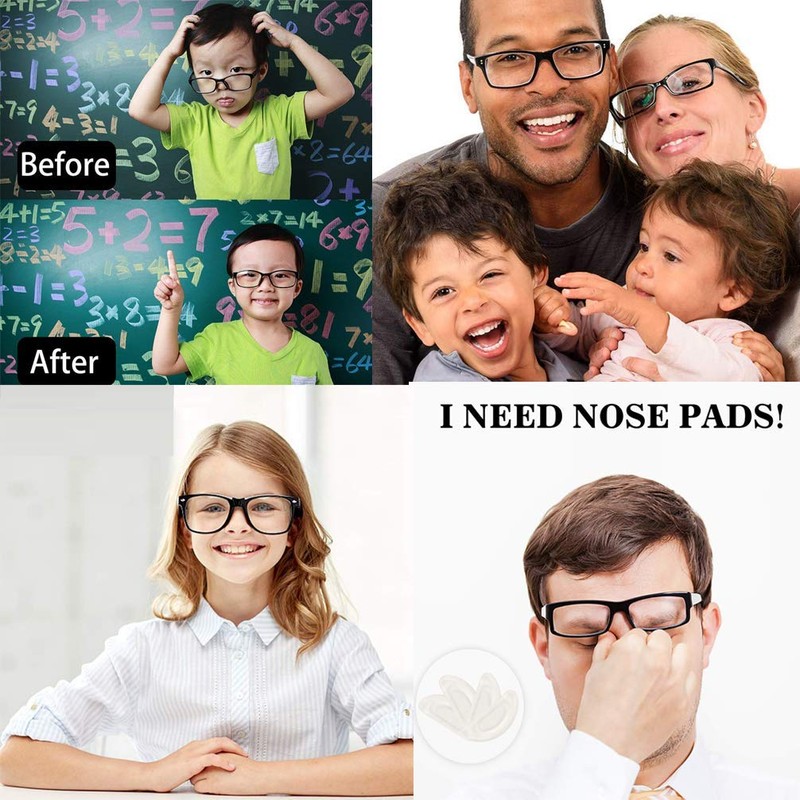 Eyeglass Nose Pads, Anti Slip Adhesive Thin Nose Pads for