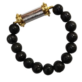 Heavens Tvcz Buddha Amulet Bracelet Prayer Natural Black Stone Bead Handmade Pendant with Takut 3 King Gold Silver NAT Charms Thai Bring Prosperity Wealth Abundance Money Attraction Protection, Healing Crystals, Men Women