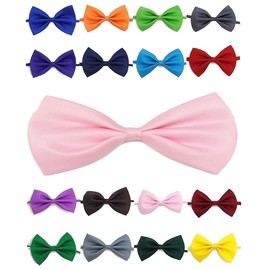 Doggie Style Store Bow Tie Dog Puppy Cat Kitten Pet Tuxedo Wedding Dicky Bowtie Birthday Party Tux Fancy Dress Neck Collar Pale Light Pink
