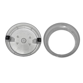 Pouralid Swimming Pool Skimmer Cover 10" Round Custom Masonry Pool Skimmer Cover | Made in USA (Clear)