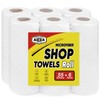 AIDEA Microfiber Cleaning Cloth, Shop Towels 55 Sheets(6 Roll) White