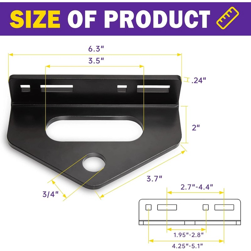 HOWBOW Zero Turn Lawn Mower Trailer Hitch Kit For John
