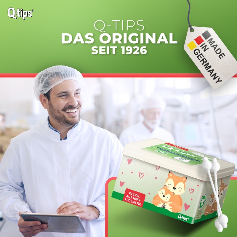 Q-tips Organic Baby Cotton Buds in Practical Cube Box Value