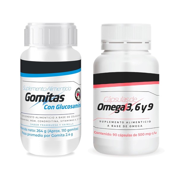 Gomitas Glucosamina 110 pzas Omega 3,6,9 90 Capsulas - Producto
