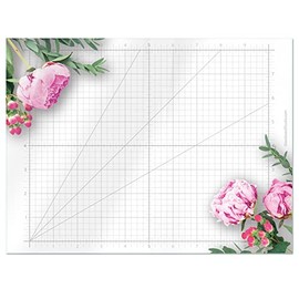 Glass Craft Mat | Magnetic | Heat, Scratch, & Stain Resistant | Perfect for Mixed Media Artwork (Floral, 9 x 12in)