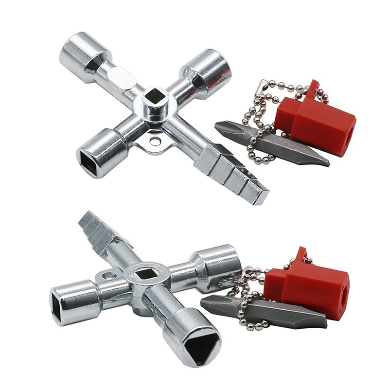 2 Pcs Radiator Key,Triangle Key,Universal Utility Plumbers Key,Water and Electricity