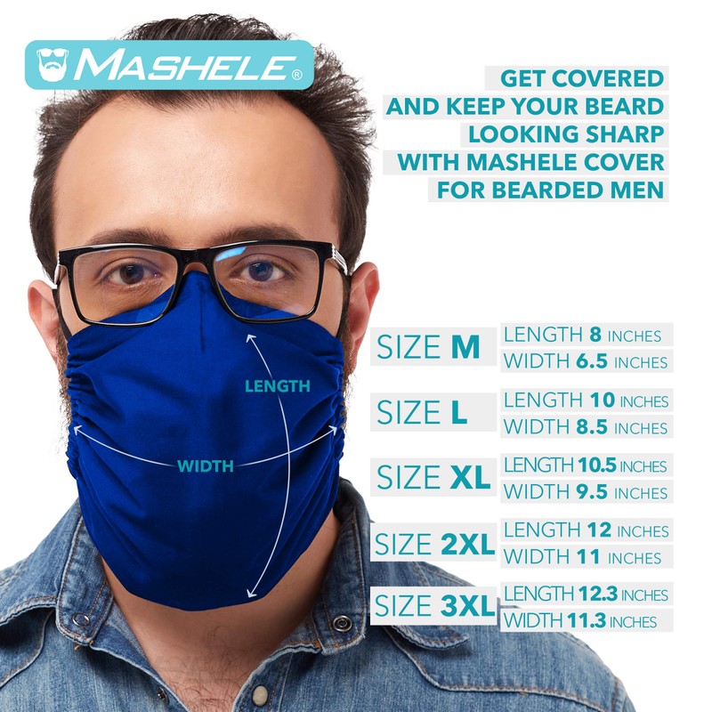 MASHELE XL Summer Face and Beard Headwear Reusable Cloth Covering