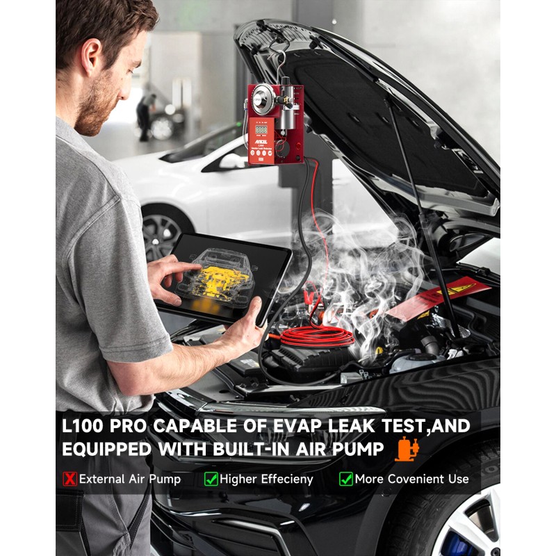 ANCEL L100 Pro Car Smoke Machine EVAP Leak Detector Test