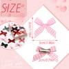 SAWINDA 30PCS Pink Hair Bows Gingham Craft Mini Bows for