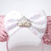 Foeran Mouse Ears Headbands Shiny Bows Mouse Ears Glitter Party