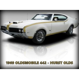 1969 Oldsmobile 442 Hurst Olds NEW Metal Sign: Pristine Restoration!