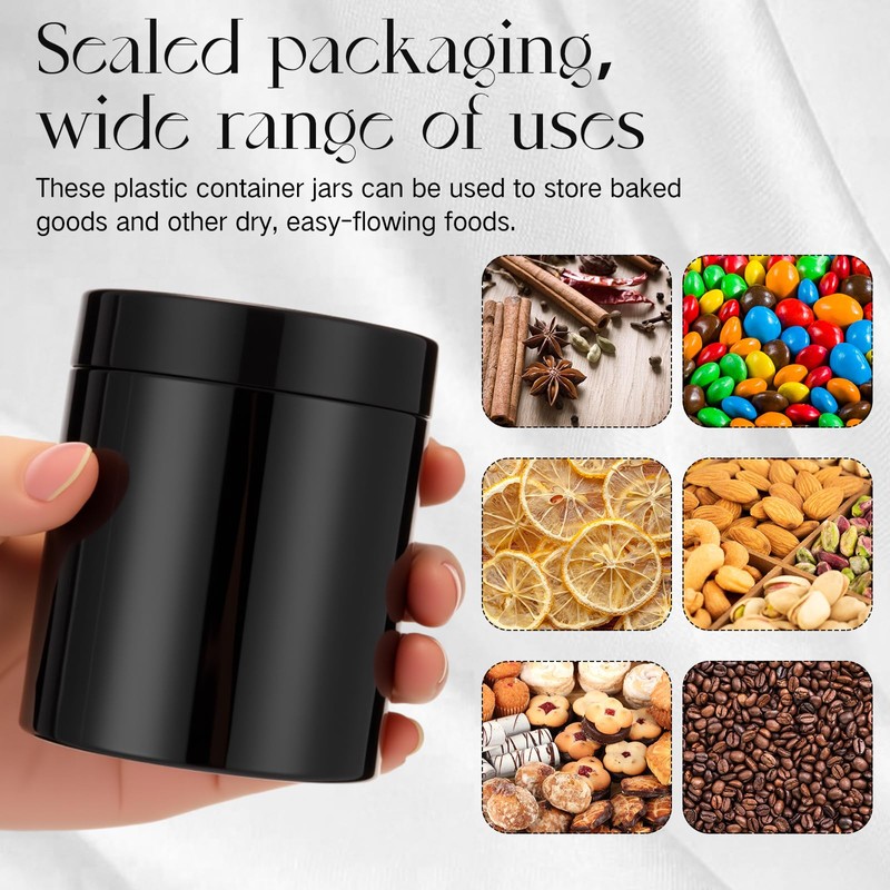 SATINIOR 12 Pack 8 oz Plastic Container Jars with Lids