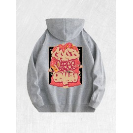 Good Vibes Only Graffiti Graphic Hoodie 100% Cotton US Warehouse 7 ColorsColor: Light gray, Size: M