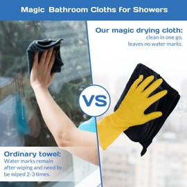 2PCS Bathroom Drying Cloth, Bathroom Cloths for Cleaning Shower Glass Bathroom Cloths for Showers, Bathroom Cloth Drying Cloth, Thickened Bathroom Bathroom Drying Cloth Cleaning Cloths (2/-Pack)