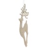 Kurt Adler W20259 Champagne/Gold Diamond Reindeer Ornament Pair