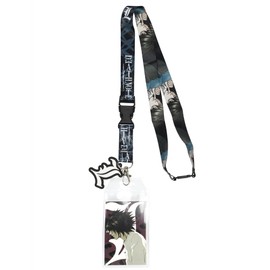 Death Note Detective L Anime Lanyard ID Badge Holder with 2' Rubber Charm