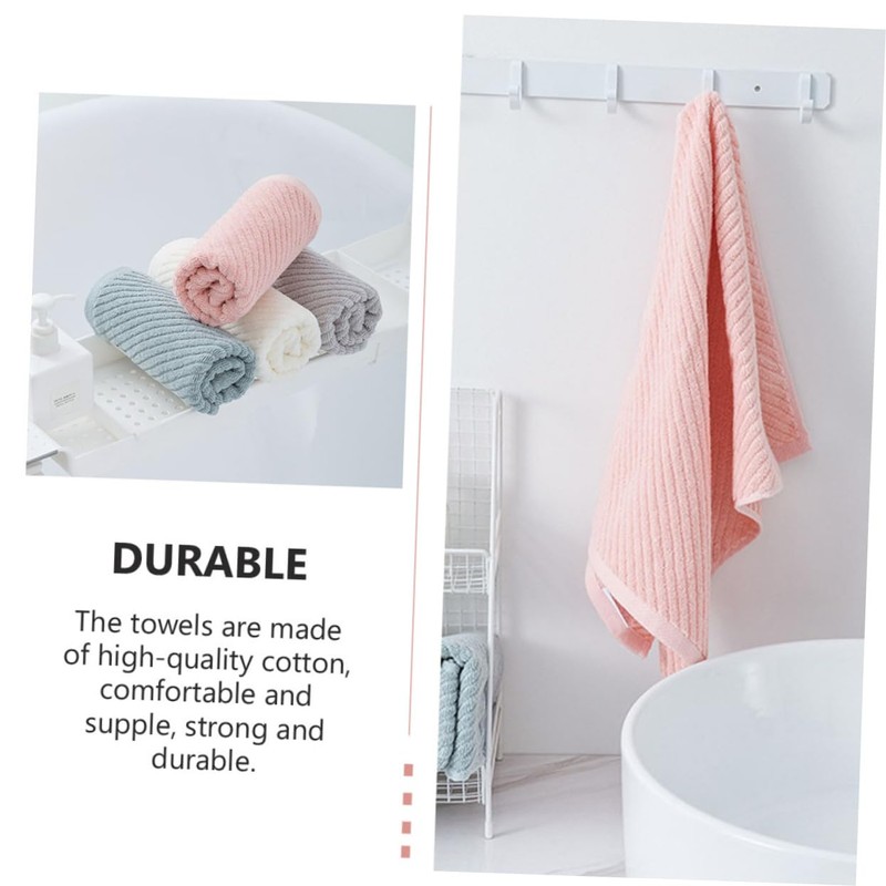 MERRYHAPY Supple Absorbent Face Towels 4 Pack Cloths for Home