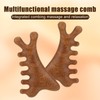 Kopfhautmassagegerät aus Holz, Multifunktional Kopfhautmassagekämme Antistatisch Gua Sha-Massagegerät Kammwerkzeug mit
