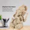Sandstone Resin Indian Ganesha Elephant God Statue Fengshui Buddha Sculpture