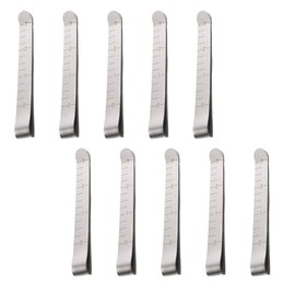 10PCS Stainless Steel Sewing Hemming Clips with 3 Inch Ruler Rustproof Sewing Clips for Fabric Quilting Dressmaking Crafting Non-Slip Grip Fabric-Safe Marking Tools