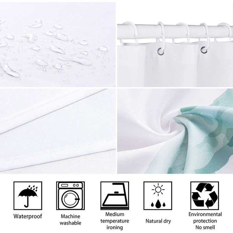 JAWO Funny Cat Shower Curtain, Black Cat Pentagram Death Black