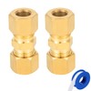 Brass Compression Fitting,5/16-Inch OD Compression Union,Brass Compression Tube Fitting(5/16" Tube