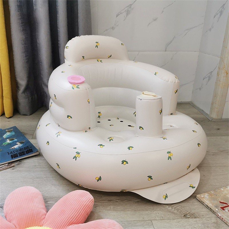 Baby Inflatable Chair Portable Foldable Printed Leakproof Soft Shower Sofa