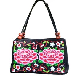 RuiLuxe Multi Coloured,Emroidered Hand bag,Lady's Vintage Bags,Double Layered Compartments Tote Bag,Light Weight,Multicoloured,Beautiful Shoulder Bag