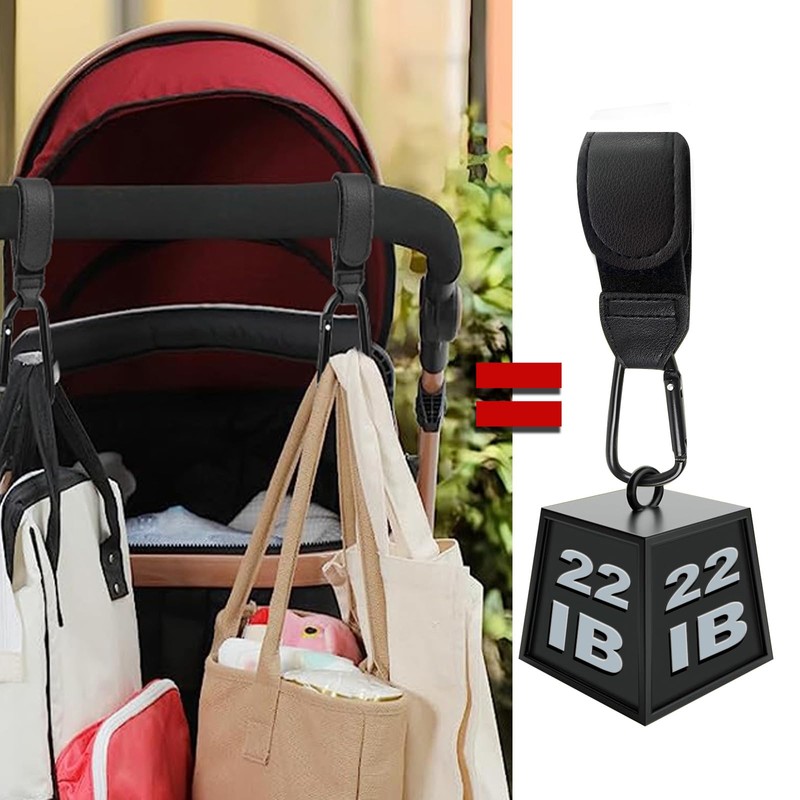 Stroller Hooks for Bags 2 Pack, Heavy Duty Stroller Clips