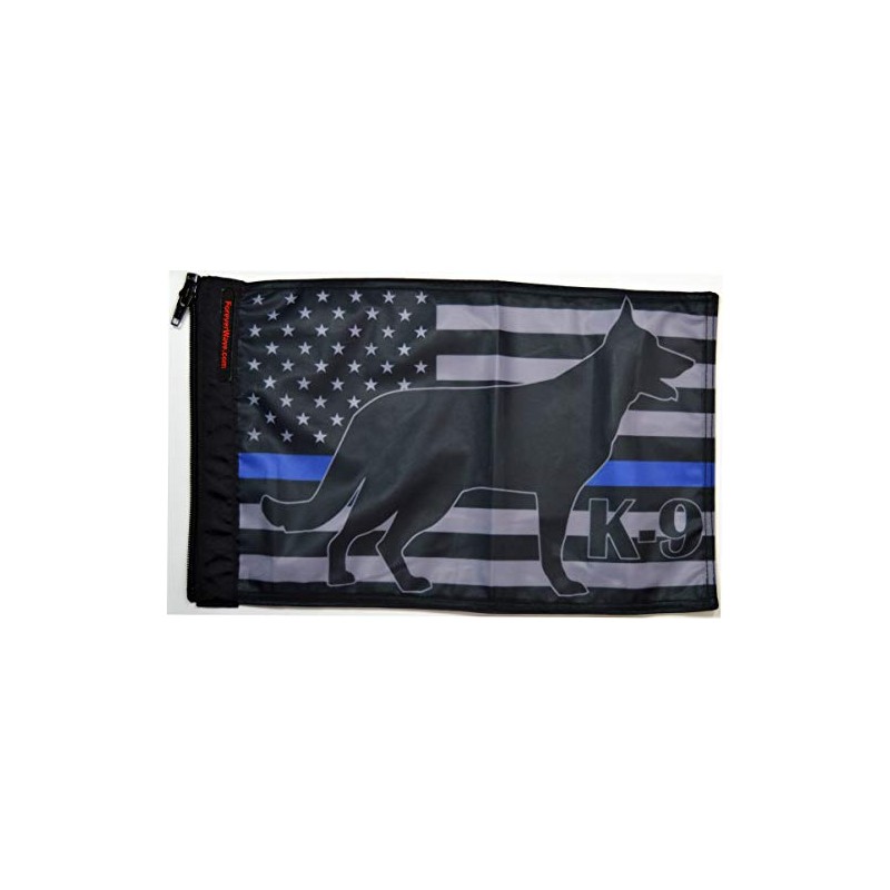 Forever Wave USA Subdued Thin Blue Line K9 Flag