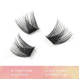 LANKIZ Individual Lashes Natural Cluster Lashes Faux Mink DIY Lash Extensions Lash Clusters (Cluster-Lovely)