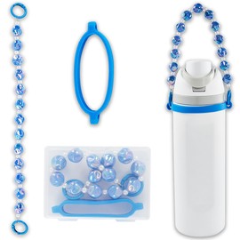 Bigwaves Bottle Silicone Handle Strap,Compatible Owala Freesip Water Bottle - Fits 16oz to 40oz, Water Bottle Carrier Grip Accessories for Running Bike, Gym Or Jogging (Blue)