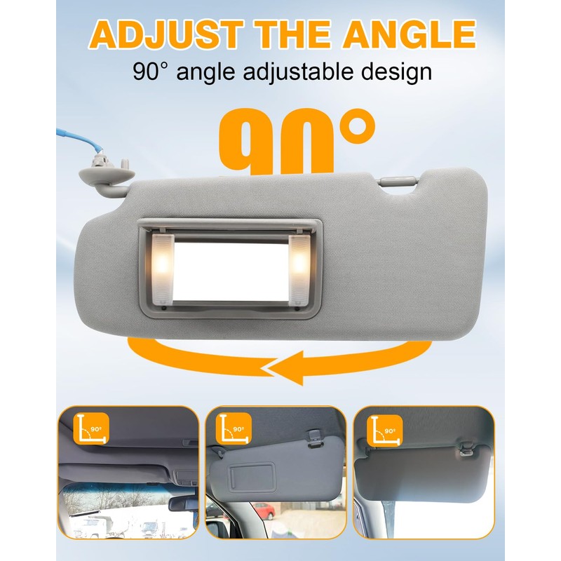 FZPJJNB Left Driver Side Sun Visor Fits for Honda CRV