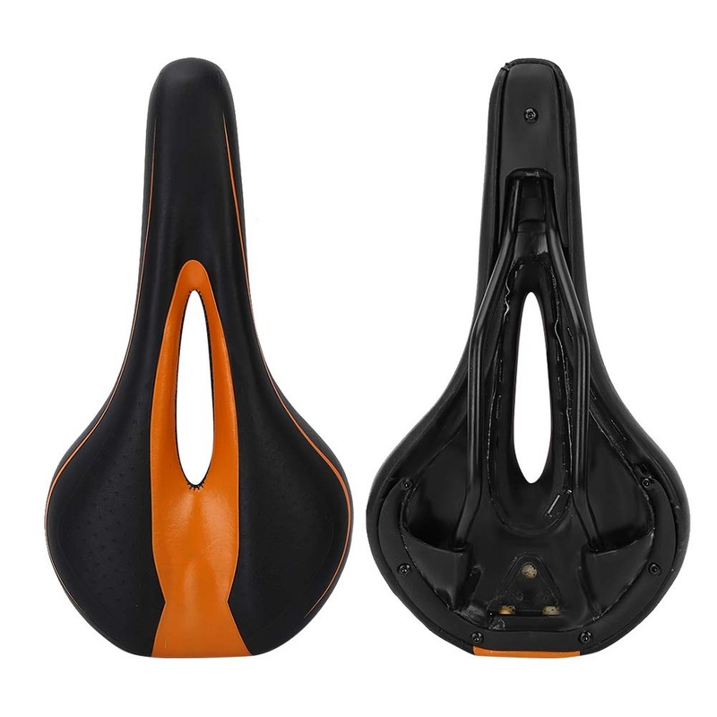Mountain Road Bike, Comfortable Bike Seat Saddle Soft Orange Seat