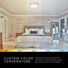 ENBRIGHTEN Premium Flush Mount LED Ceiling Light Fixture, Adjustable Color