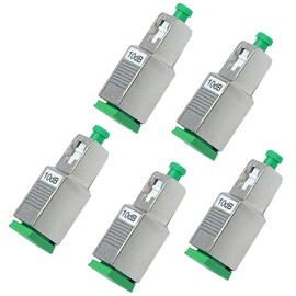 5Pcs 10dB SC for APC Fiber Optic attenuator, Fiber Signal Attenuation Converter, SC Inserts Connector for Fiber Optic Transmission