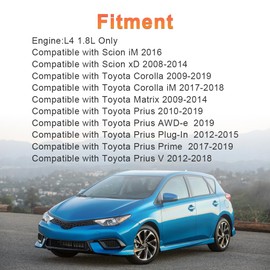 VANJING Lower Engine Oil Pan Sump with Drain Plug Compatible with Scion iM xD, Toyota Corolla 2009-2019 Matrix 2009-2014 Prius 2010-2019 L4 1.8L Replacement for 264-324 12101-37010 12102-37010