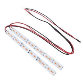 24 LEDs RC Chassis Light Bar, Aluminum Alloy RC Chassis Light, High Brightness Decorative Light Bar for 1/10 1/8 RC On Off Road Car (Red)