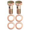 X AUTOHAUX 2 Set Banjo Bolt Brake Fitting Adapter Kit