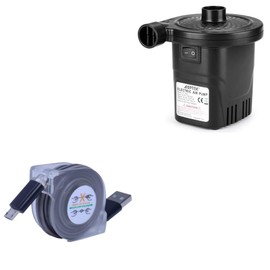 BoxWave Cable Compatible with AGPtek Rechargeable Air Pump - miniSync, Retractable, Portable Sync Cable