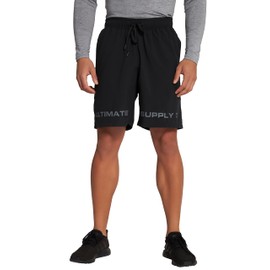 JAY-PI 811711 Fitness QuickDry Functional Shorts with Elastic Waistband, black